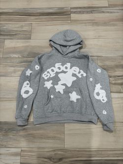 Gray Sp5der Hoodie Size Medium Brand New 