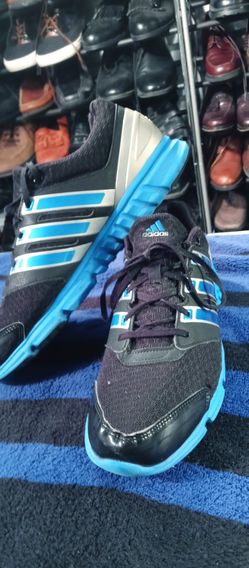 Adidas Mens Black/Blue Sneakers Size 11.5