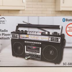 Retro Supersonic SC-3201BT 4-Band Bluetooth Boombox