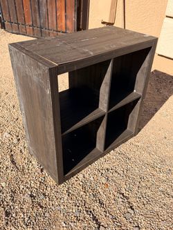 Brown Four Shelf Cube Cubby Storage (LxWxH: 15” x 30” x 30”)