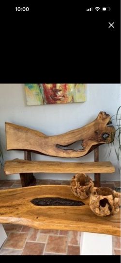 Banco de madera sólida