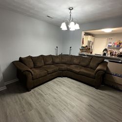 Suede Sectional Couch