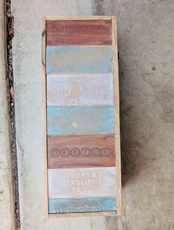 Vintage Wooden Storage Box 14.5”