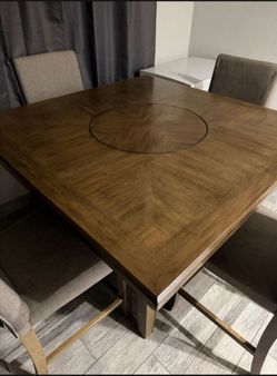 Hyland Brown Grey Square Wood II 48" Table and Chairs set