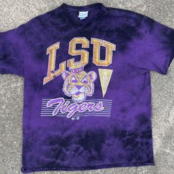 LSU Tigers Tie Dye T-Shirt XL Purple Vintage Style ‘47 Brand