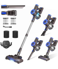 Cordless Vacuum Cleaner, Upgraded 40Kpa Stick Vacuum Cleaners for Home, 8 in 1 Lightweight with Self-Standing, 1.5L Dust Cup & Anti-tangle, Rechargeab