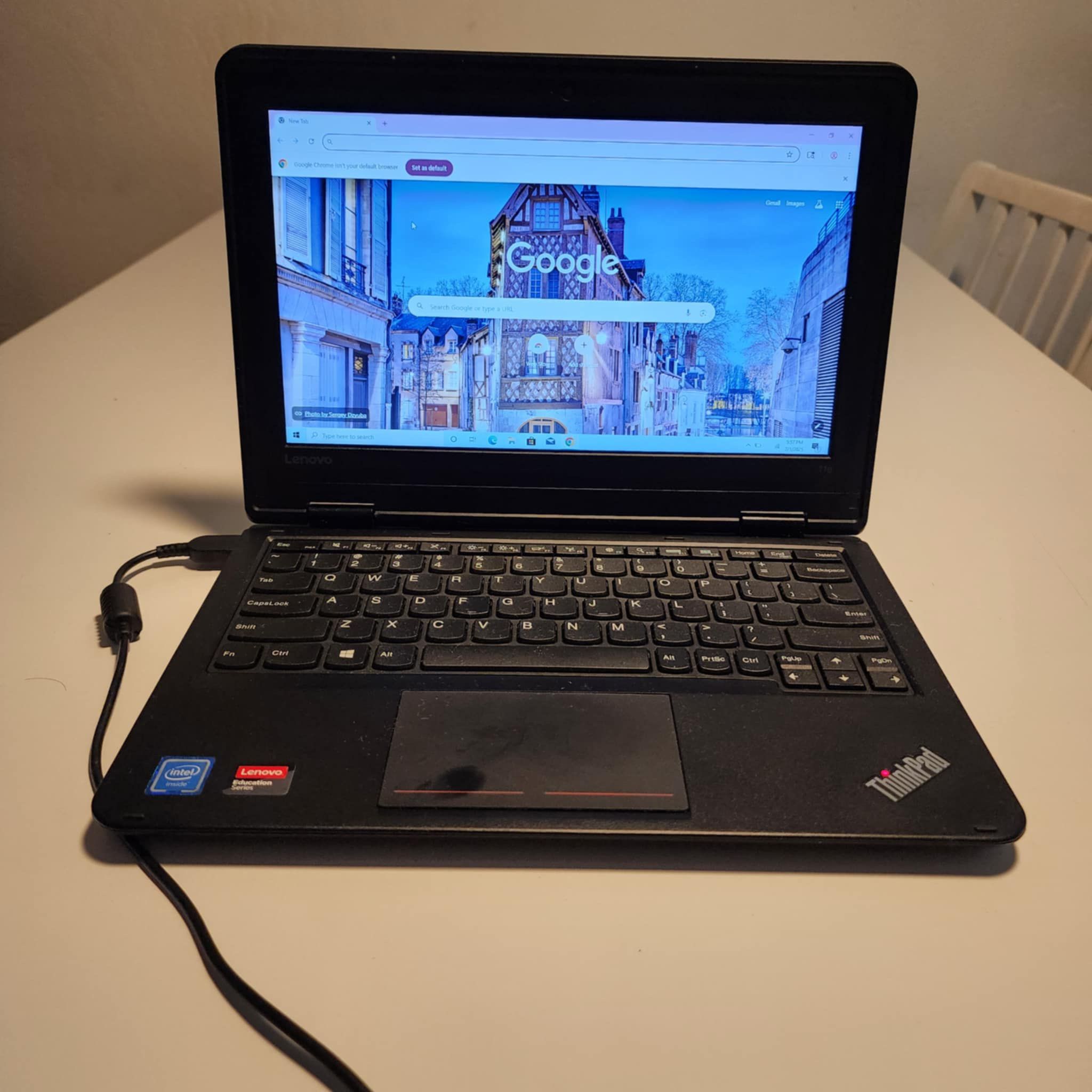 Lenovo ThinkPad 11E (3rd Gen) 11.6" Laptop Computer. **BATTERY doesn't WORKS** Intel Celeron N3160 4GB 128GB Windows 10 Pro. Microsoft office installe