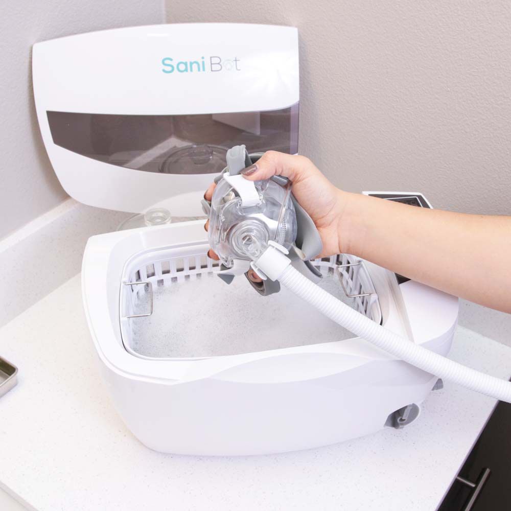 Sani Bot D3 CPAP - Disinfectant mask cleaning machine, sleep apnea disinfection device, uses water and powerful cleaning tablets, simple, nasal mask