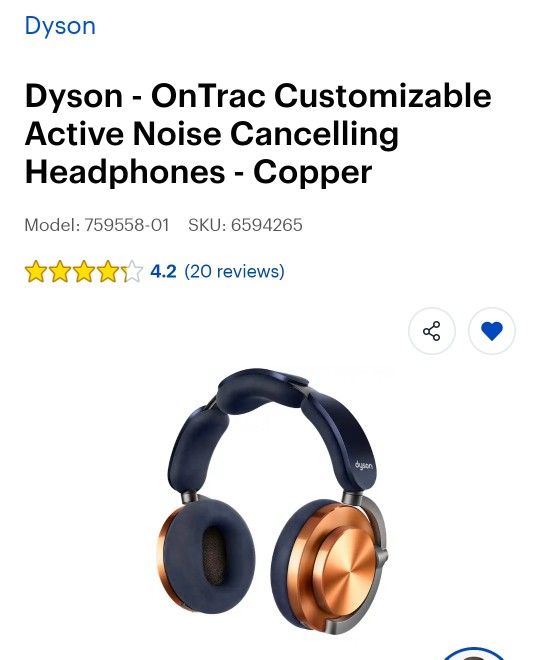 Slightly used incredible dyson headphones!!!