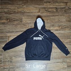 PUMA brand Hoodie Adult Large (Black)