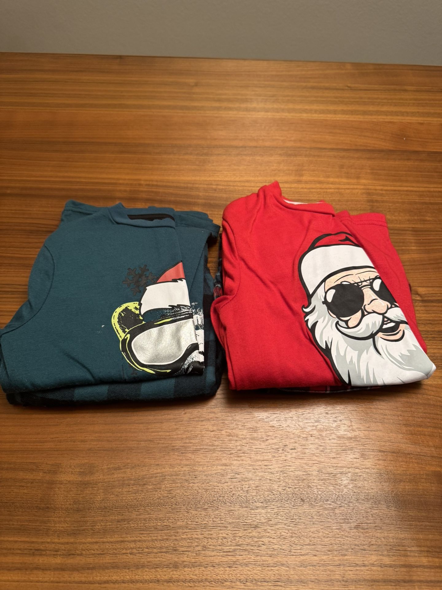 Lot of 2 Max & Olivia Boy's Long Sleeve 2-Piece Pajama Set Large 14-16 Christmas