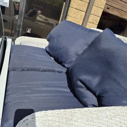 4 Piece Metal Wicker Set