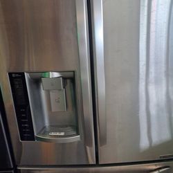 Stainless refrigerators.