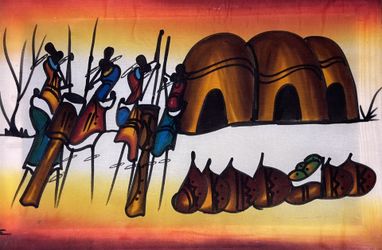 African Batik Painting - 14”x21” (Imported From Kenia)