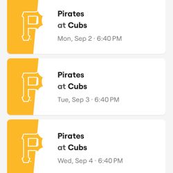 Cubs Vs Pirates - September 2-4