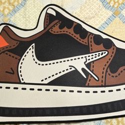 Sneaker Shaped Multicolor Graphic Pattern Floor Mat