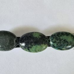 UNIQUE BOUTIQUE ARTESAN DESIGN MALACHITE BEAD HAIR JEWELRY  BARRETTE HOT TREND