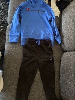 Champion Toddler 5T Blue & Black Hoodie Jogger Set
