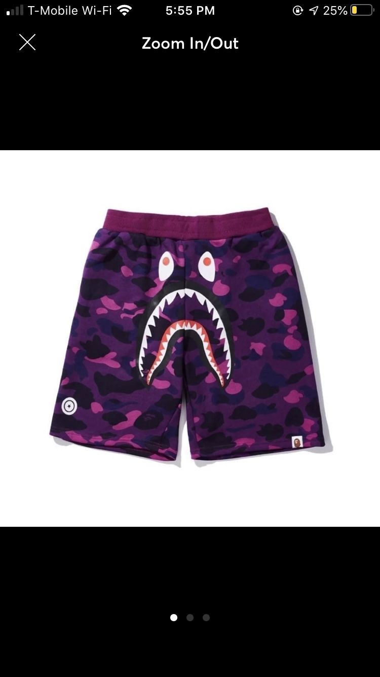 Bape shark shorts