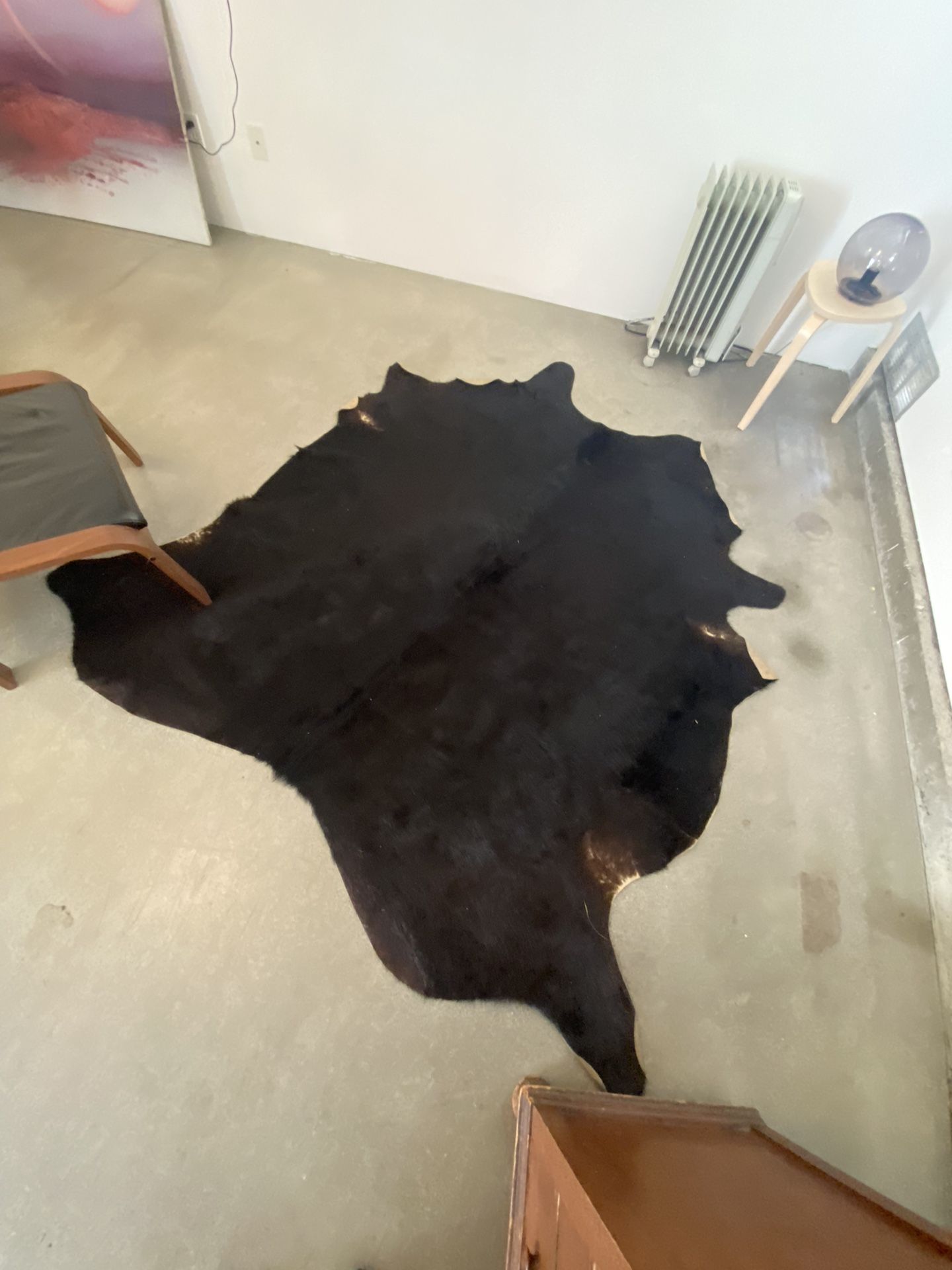 Black Cow skin Rug IKEA