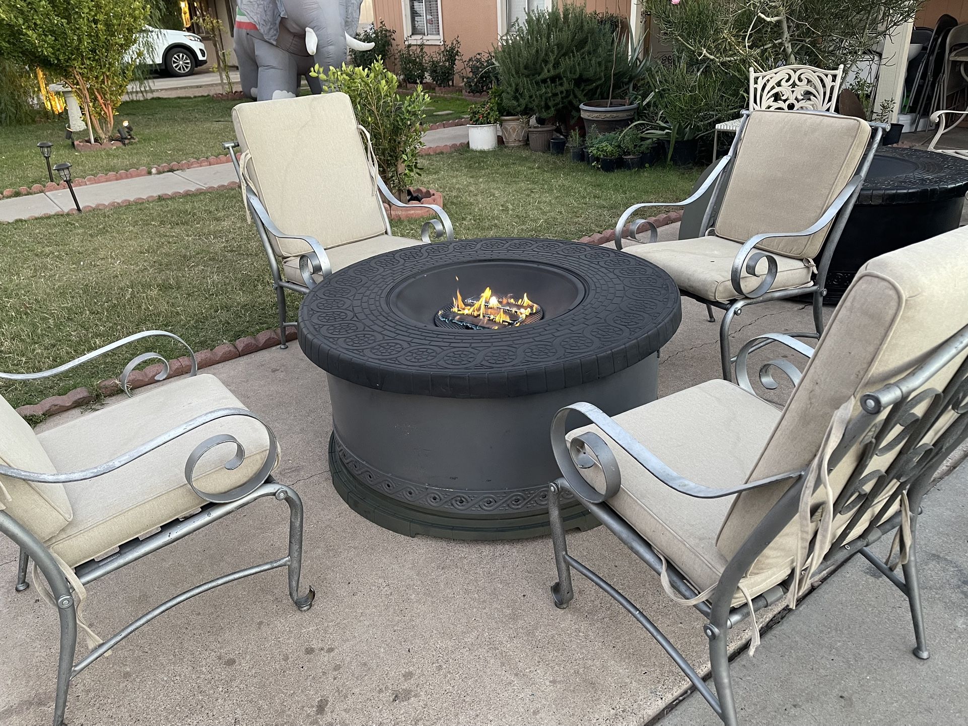 Fire Pit Patio Furniture 5p