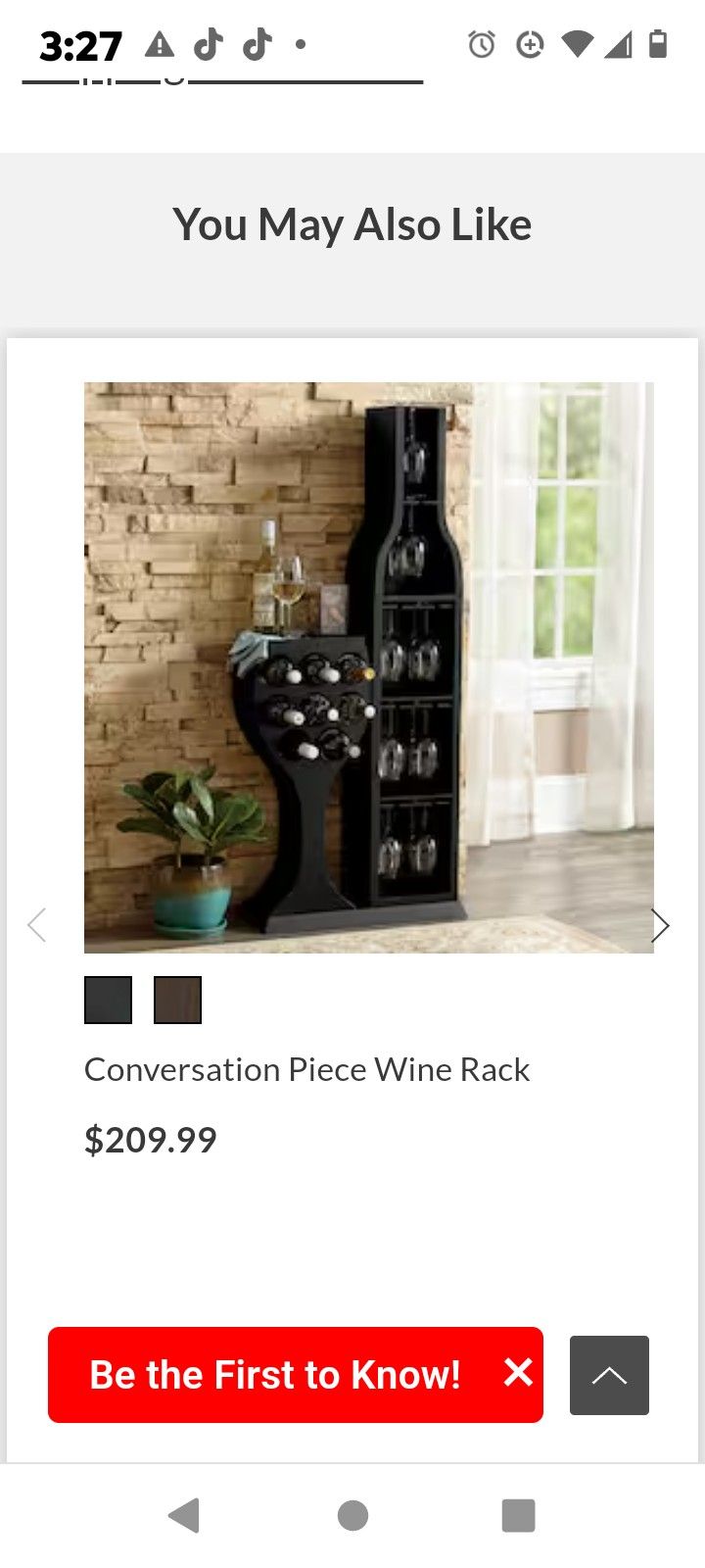 Offer of 8 bottle wine rack and 8 glasses....excellent for your kitchen, dining room and living room...