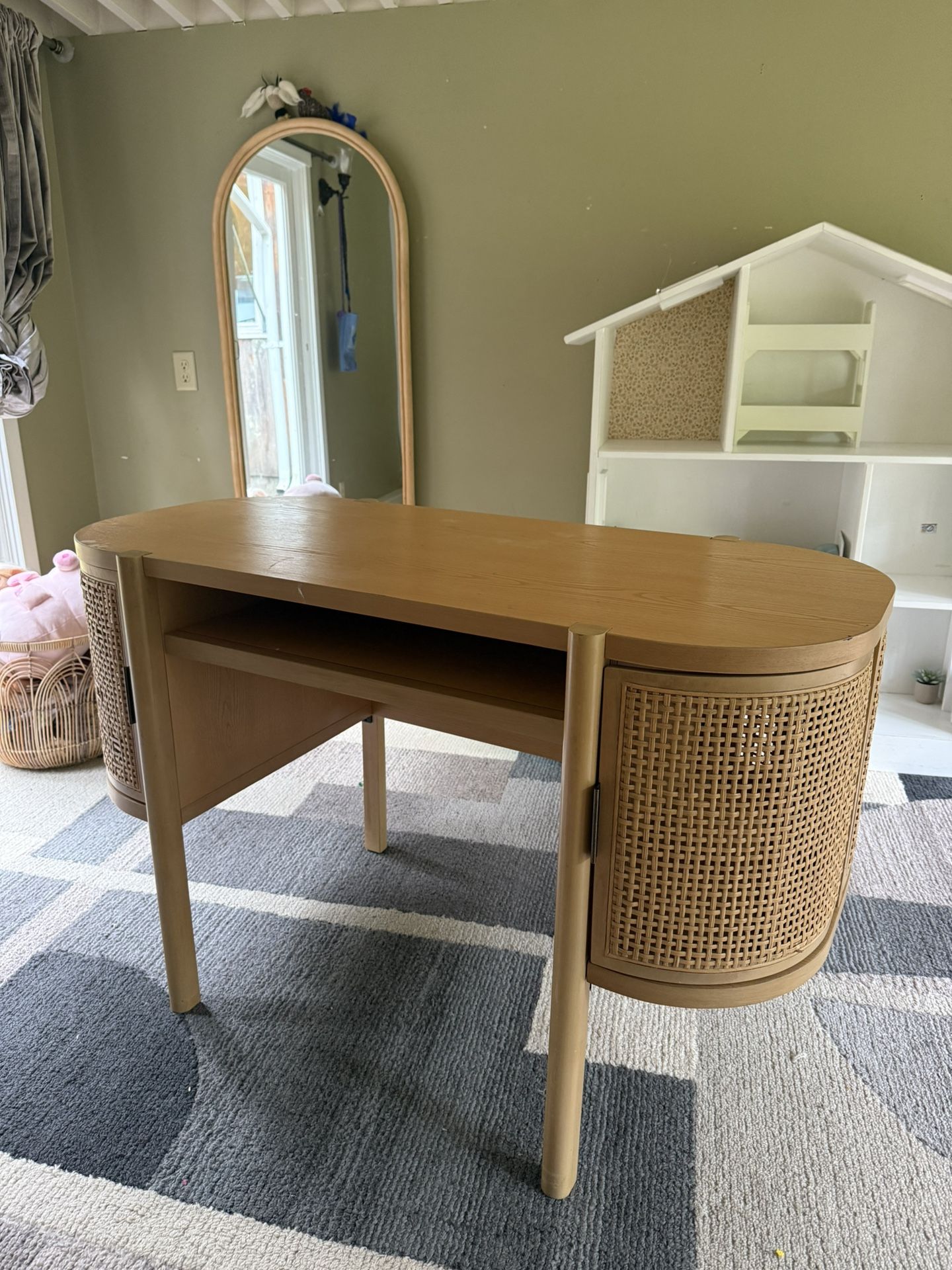 Rattan Cane Desk