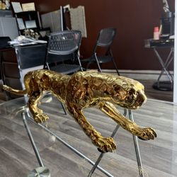 Golden Tiger Scuplture