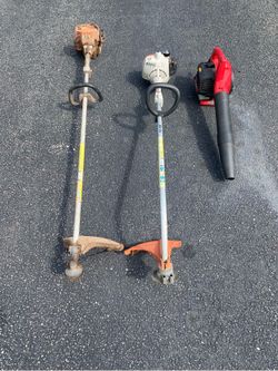 Weed wacker edger blower