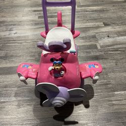 Minnie Plane Ride On Cart