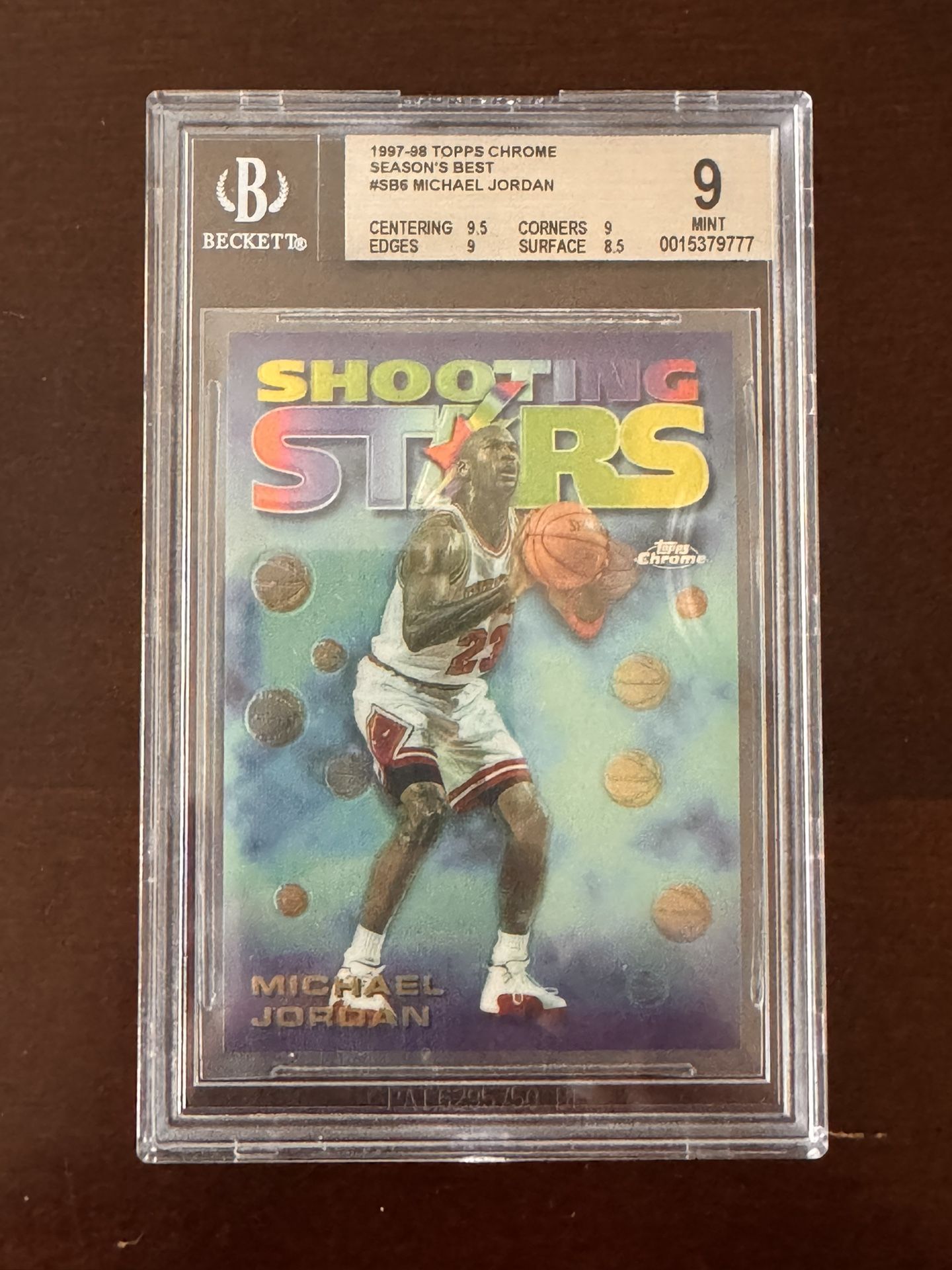 1997 Topps Chrome Michael Jordan Season’s Best #SB6 BGS 9 Shooting Stars
