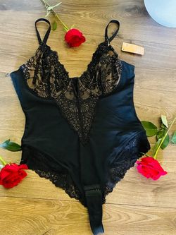 Black Lace Bodysuit with Tags
