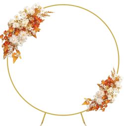 7.2 Heavy Duty Gold Arch / Gold Backdrop / Gold Floral Arch For Wedding, Event, Babyshower, Graduation