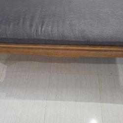 French Country/ Transitional Wood Bench with cabriole legs