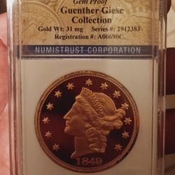 MONEDA DE  20 DOLARES COLECCION  1849