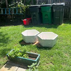 2 Large Flower Pots. Both For $50