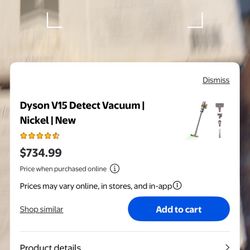 Dyson V15 Detect Vacuum | Nickel New