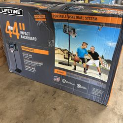 Lifetime 44-Inch Impact Portable Basketball Hoop with Telescoping Adjustment & Classic Rim – Model 90759-Outdoor Play