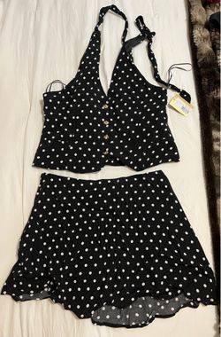 Polka dot skort 2 piece set