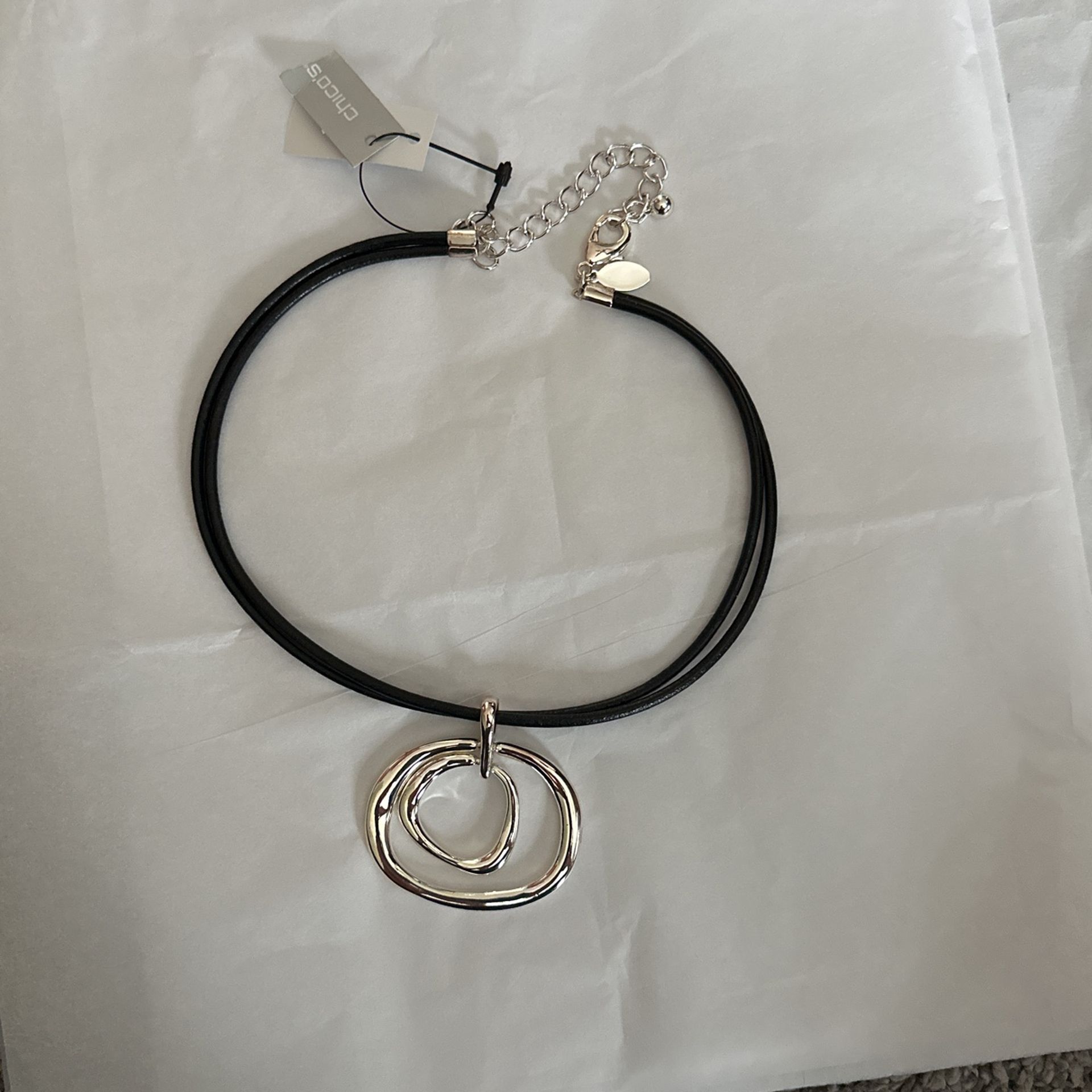 Chico’s Black/Silver Necklace - New