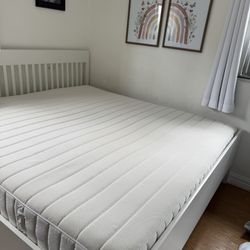 Queen Bed Frame And Mattress For Sale