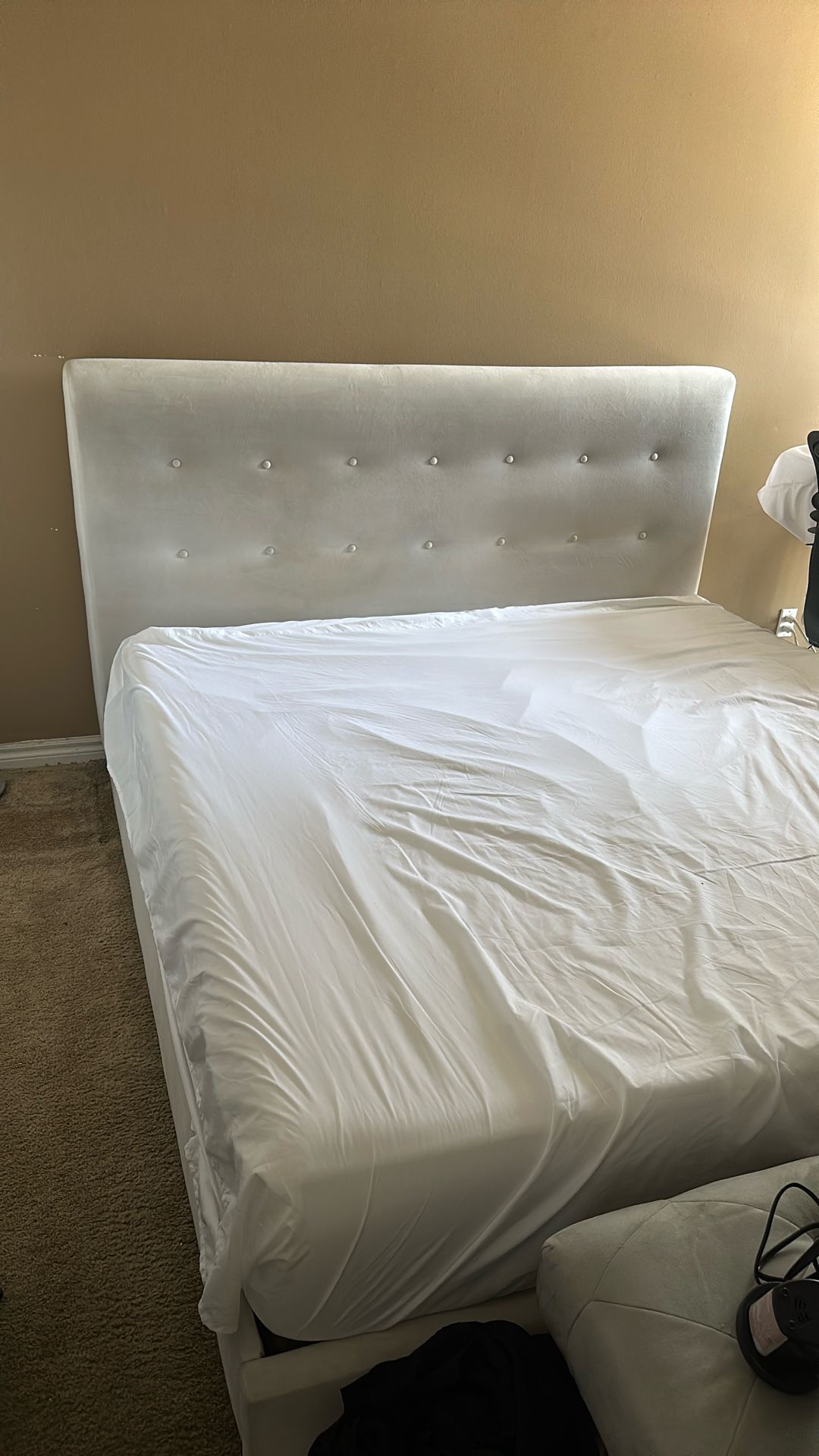 King Size White Bed Frame 