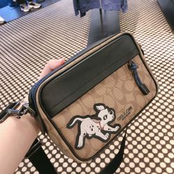 希少‼️【COACH】ディズニー × コーチ グラハム クロスボディ ダルメシアン Disney X Coach Graham Crossbody In Signature Canvas With Dalmatian