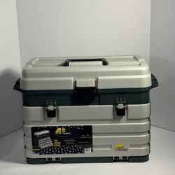 Plano Tackle Storage Box Green/Sand 4 Tray Fishing Tackle Box NEW NEVER USED