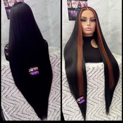 Human Hair Blended Lace Front Wig 