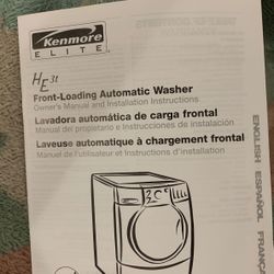 Kenmore Elite HE 3t front loading automatic washer color is Bisque or beige.