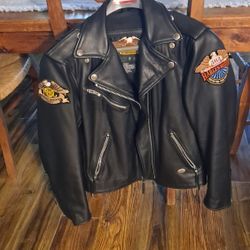 Leather Harley Jacket,  Womens