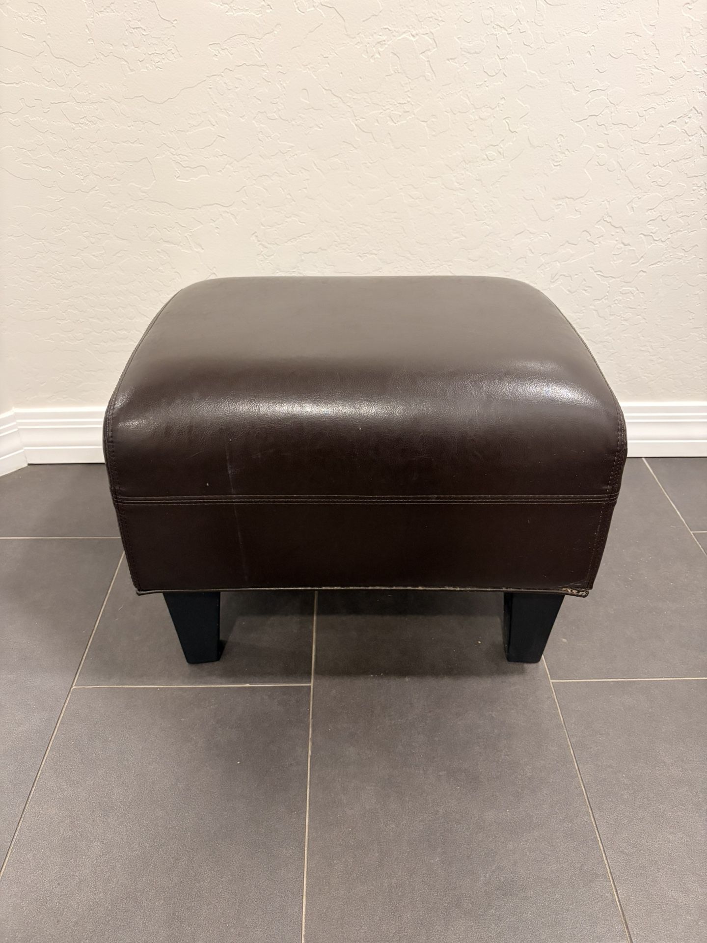 Leather Ottoman