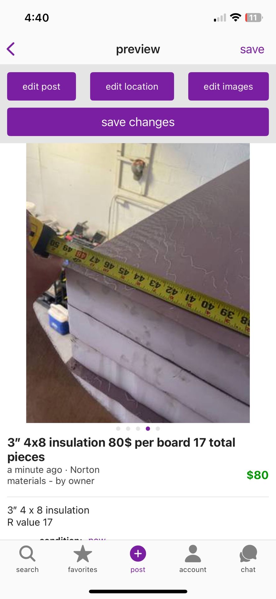 3 “ 4x8 Insulation