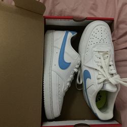 Nike, blue and white, size 8 in women